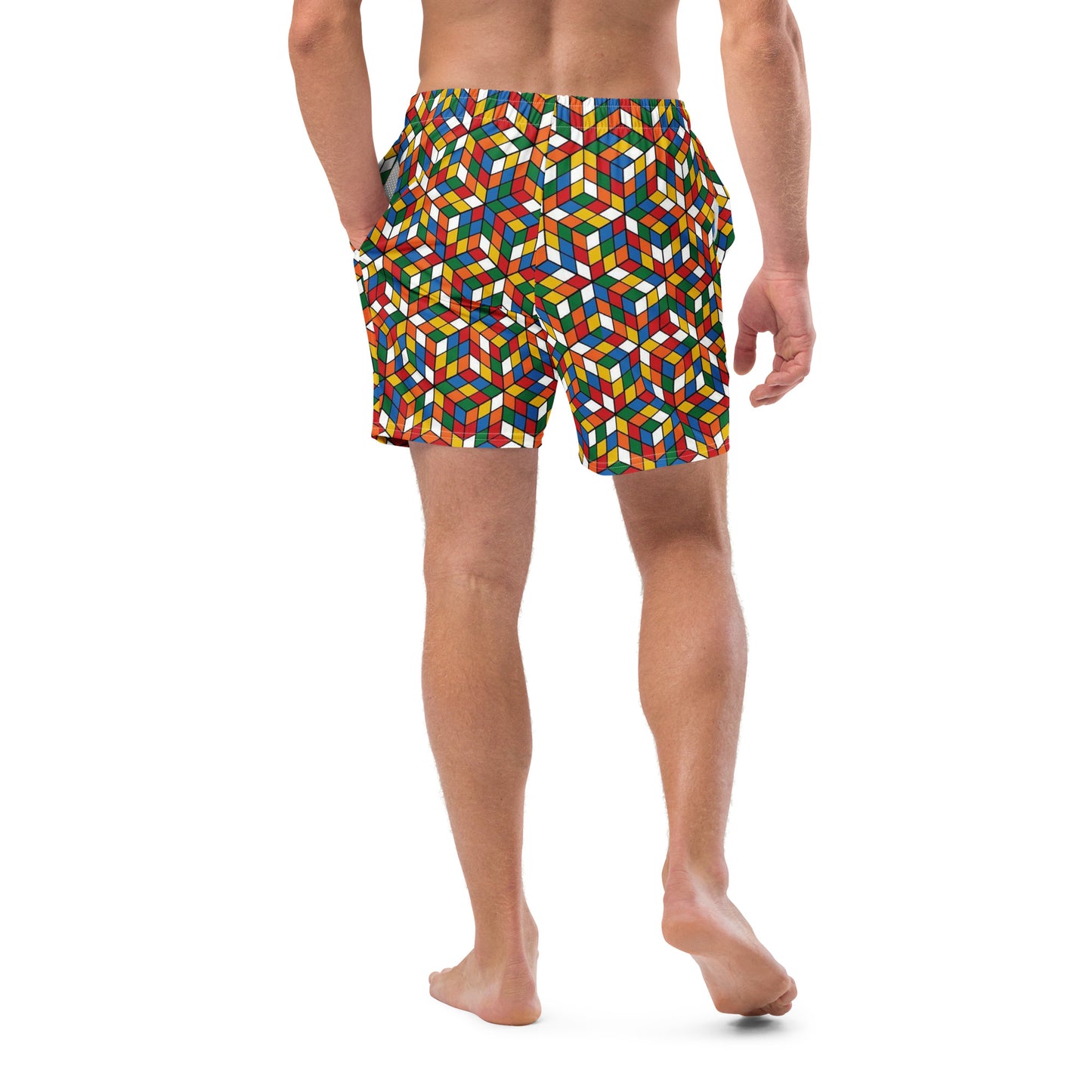 Men's Rubik's Cube Swim Trunks