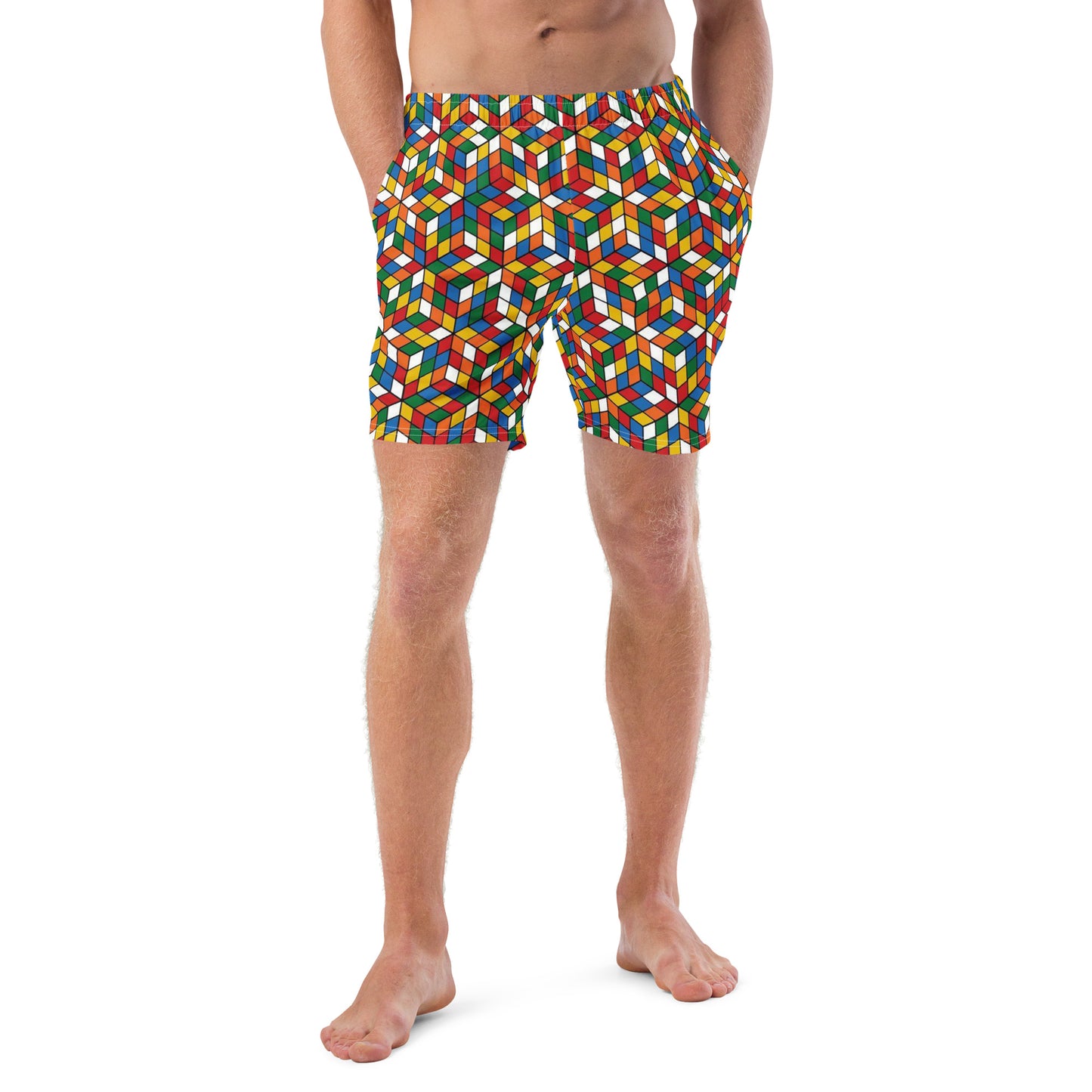 Men's Rubik's Cube Swim Trunks