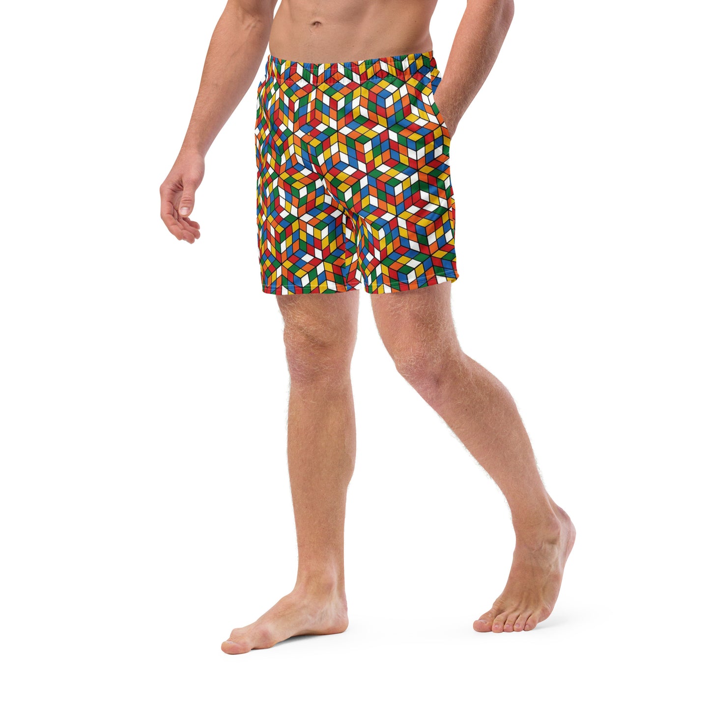 Men's Rubik's Cube Swim Trunks