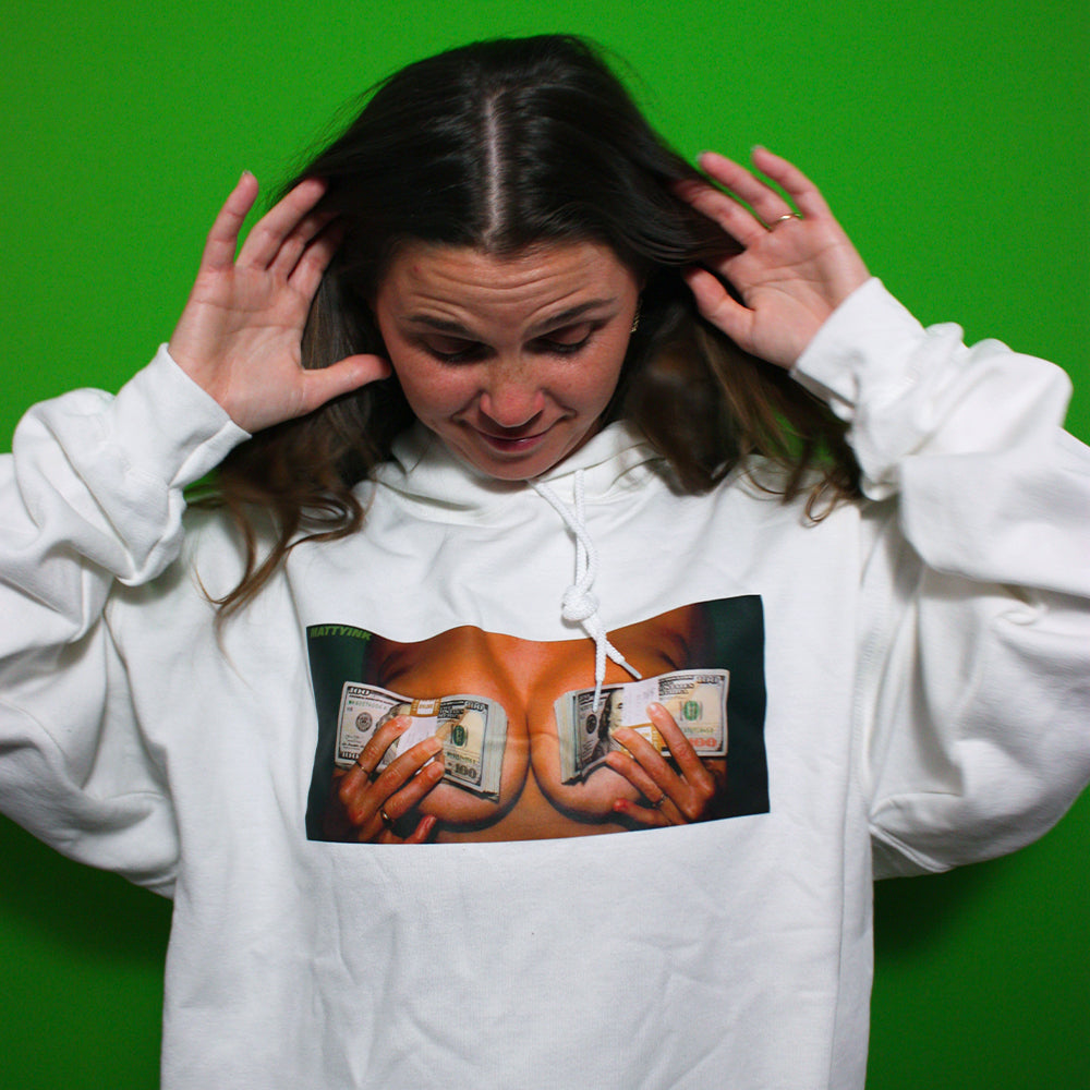 White DBL STX Hoodie