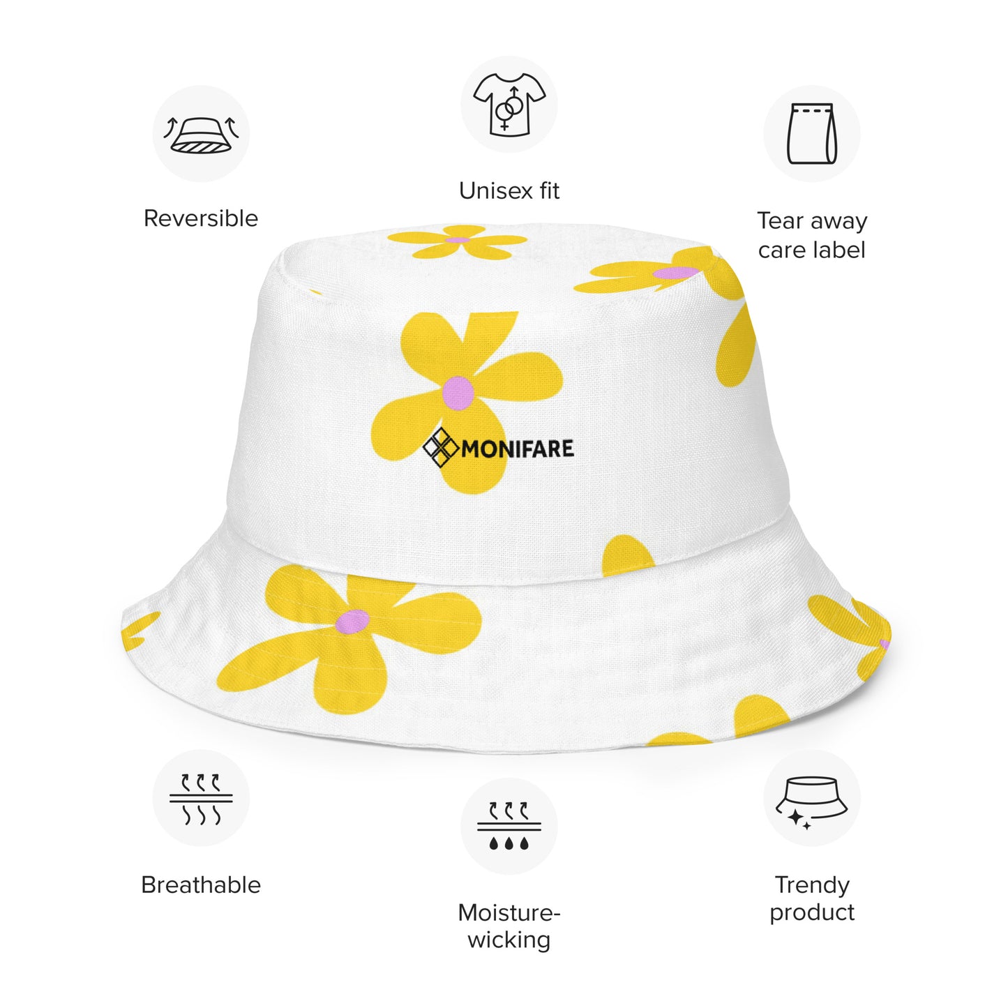 Flower Reversible Bucket Hat